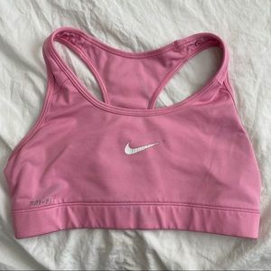 Pink Nike sports bra